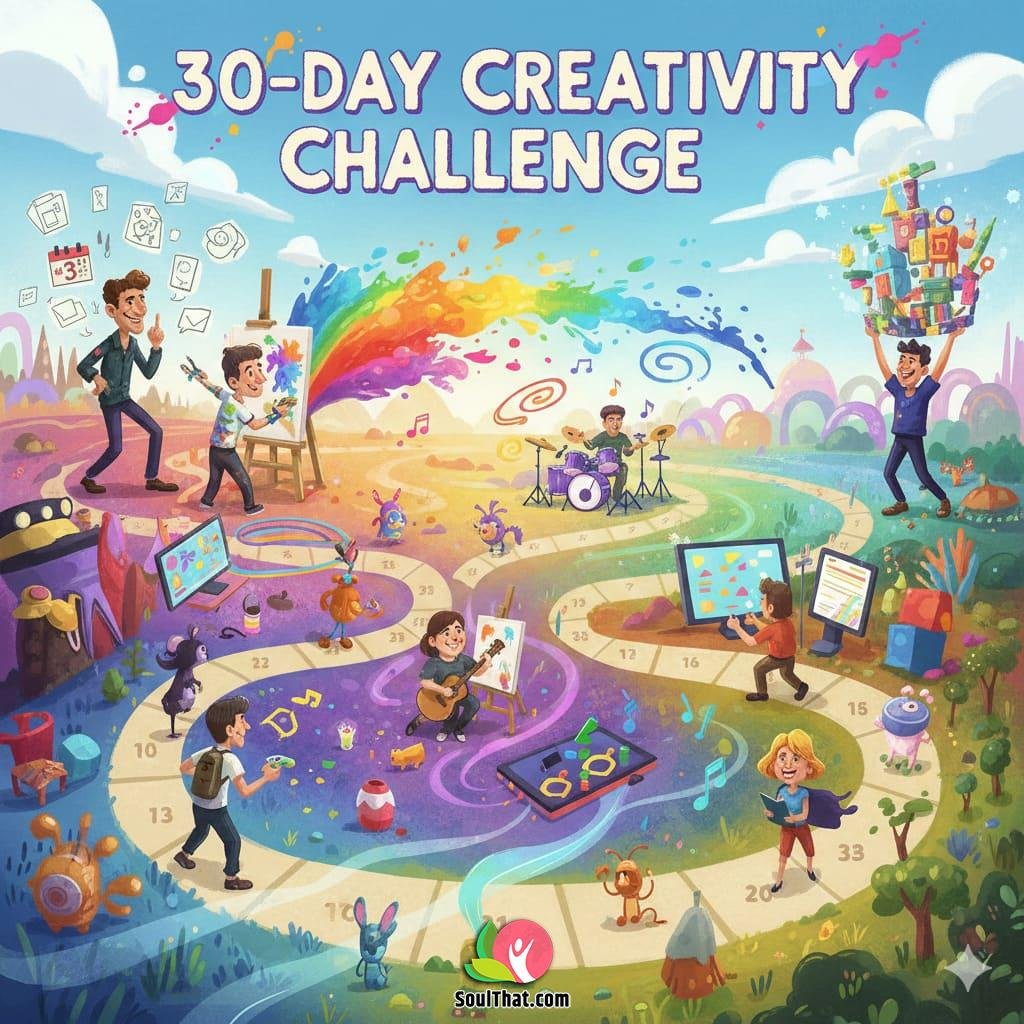 30-Day Creativity Challenge: Daily Prompts and Exercises 30 days creativity challenge