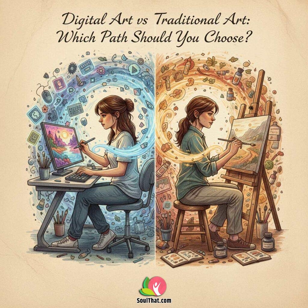 Digital or traditional Art