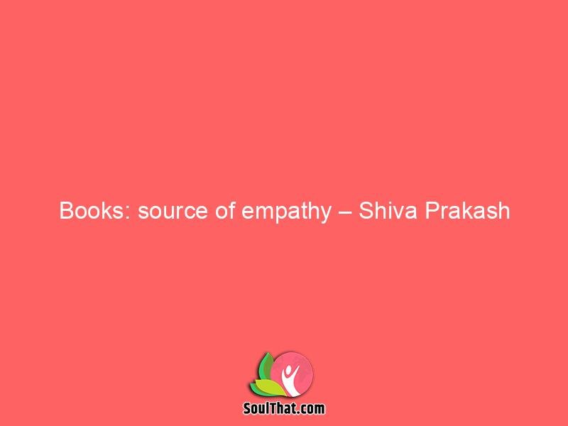 Books: source of empathy – Shiva Prakash