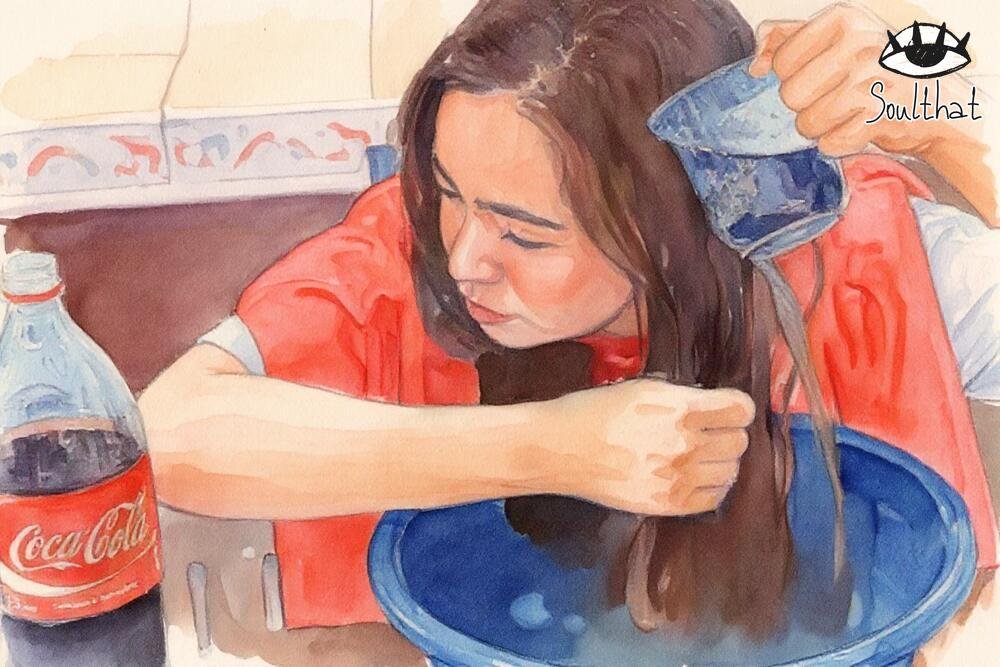 Why Washing Your Hair with Cola Might Be Your Unexpected Secret to Shine and Volume ? washing hair with coca cola.